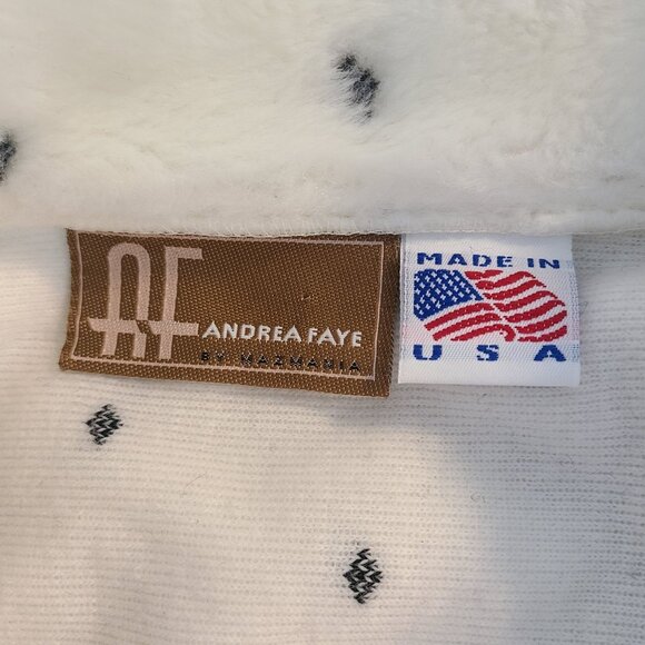 Vintage Andrea Faye Fleece Jacket Fleece Bears Winter Trees Cozy Zippered XXL - Picture 4 of 10